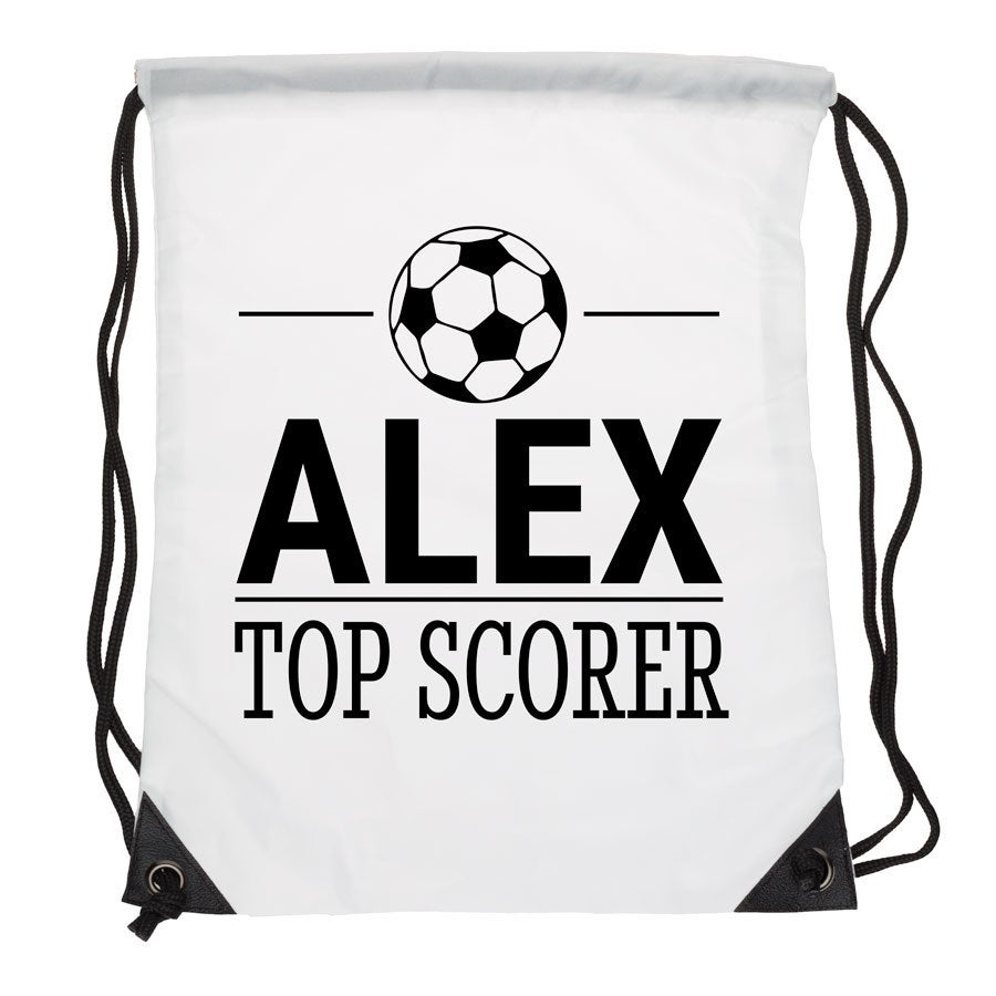 Personalised drawstring bag