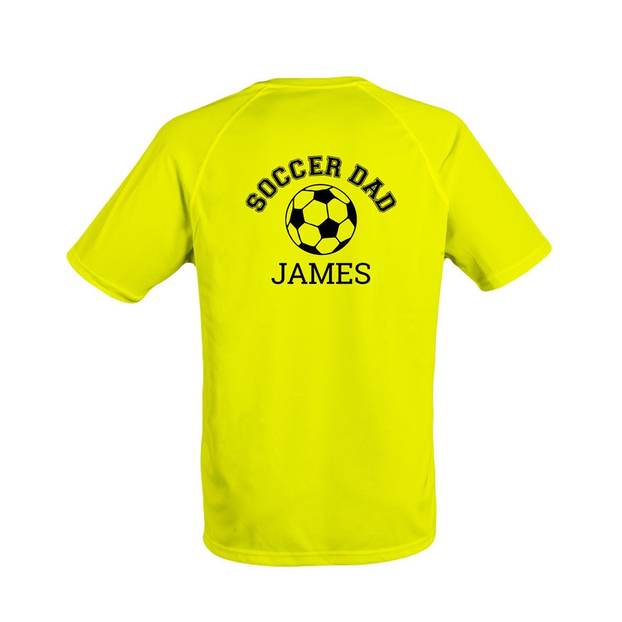 Férfi sport póló - sárga - XL
