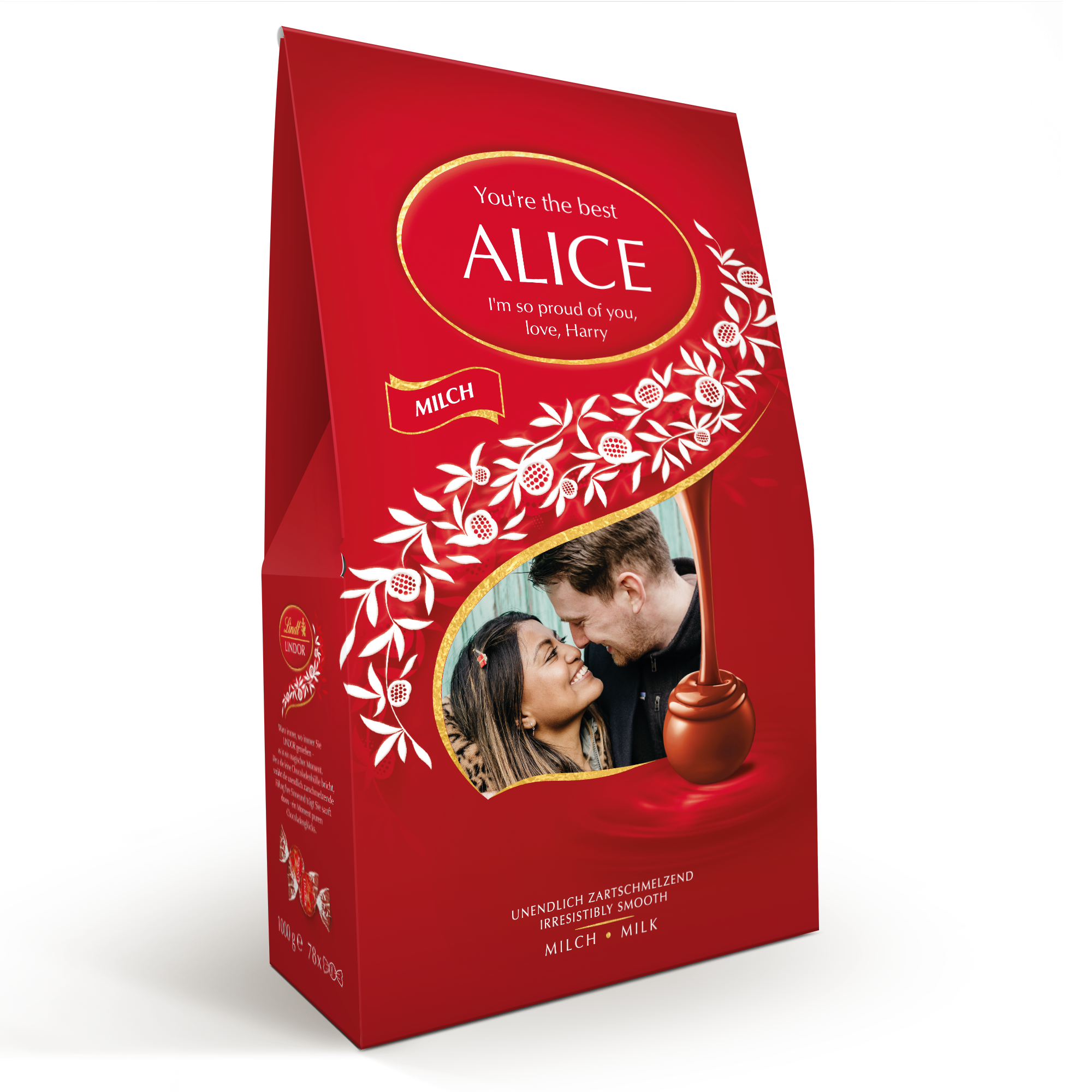 Caixa de oferta de 1 kg de chocolate Lindt