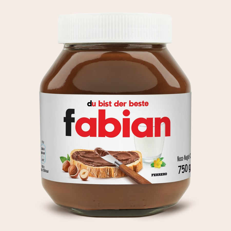 Personalisiertes nutella®-Glas nutella Glas, personalisiert mit dem Namen