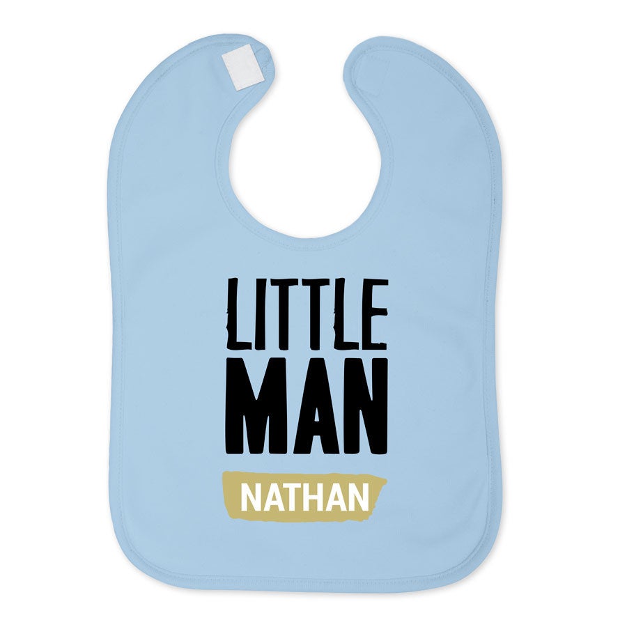 Personalised baby bib - Blue