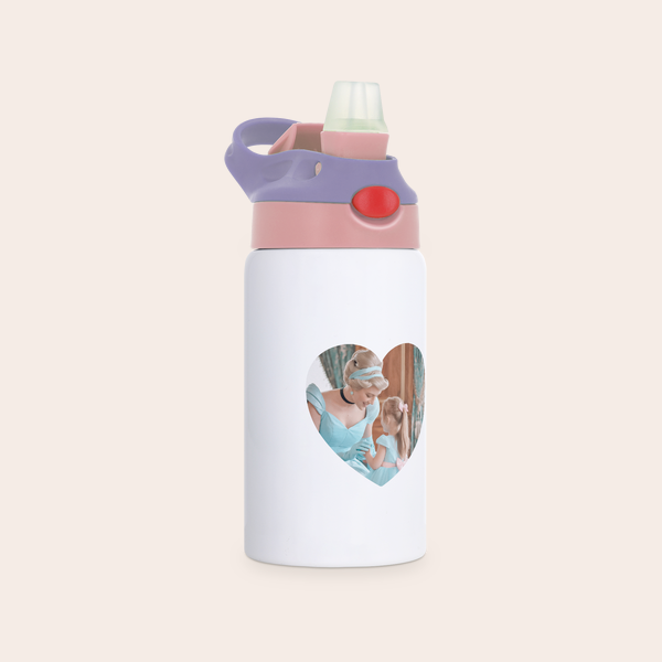SB Baburi Kinder Trinkflasche 480ml – Edelstahl, Doppelwandig Isoliert, Mit Strohhalm & Reinigungsbürsten, BPA-frei, Auslaufsicher, Rosa