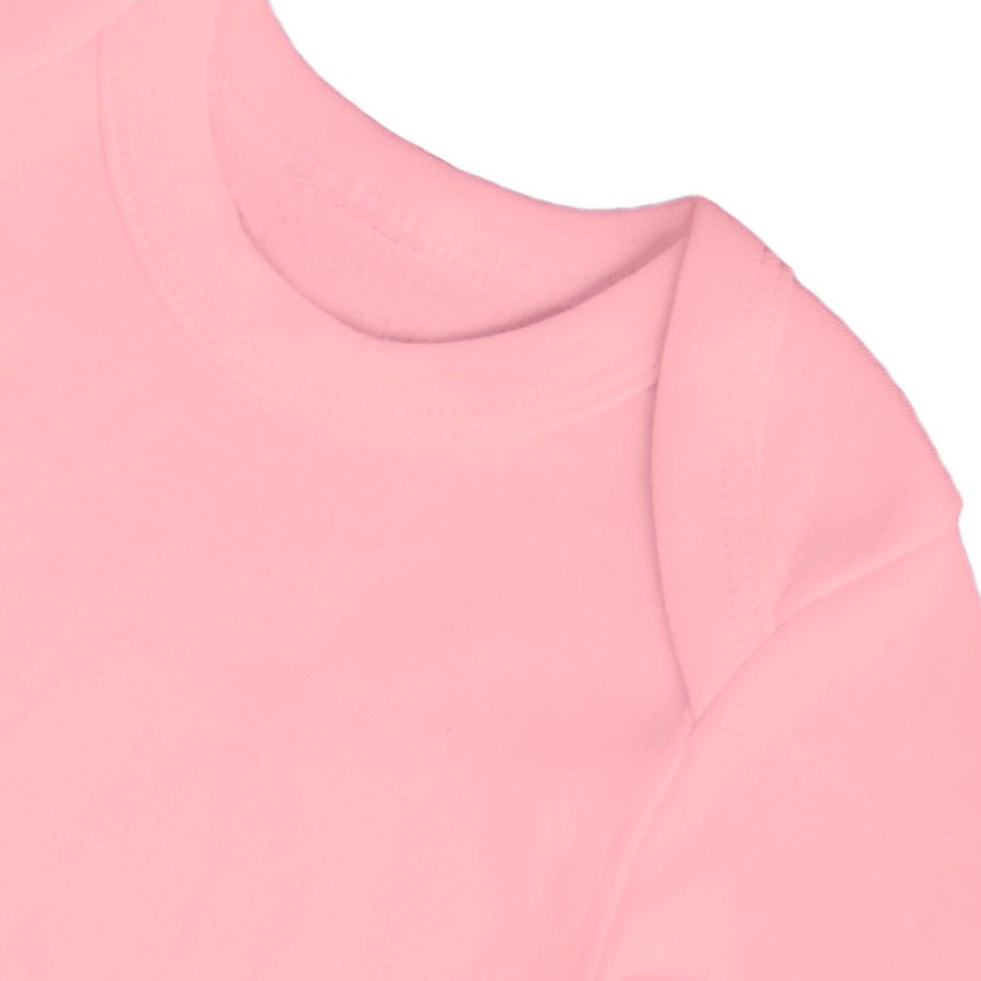 Romper bedrukken - Lange mouw - Babyroze - 50/56