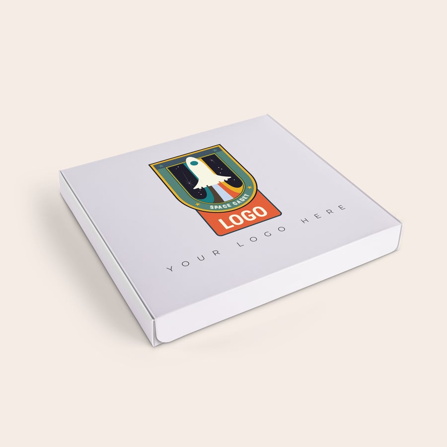 Mezcla para hornear personalizada Caja de regalo personalizada con logo para horas de diversión horneando brownies.