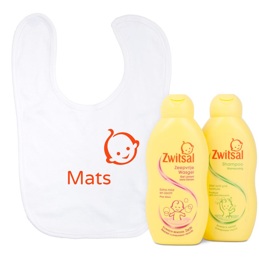 Zwitsal Babypflege Set + Lätzchen mit Namen