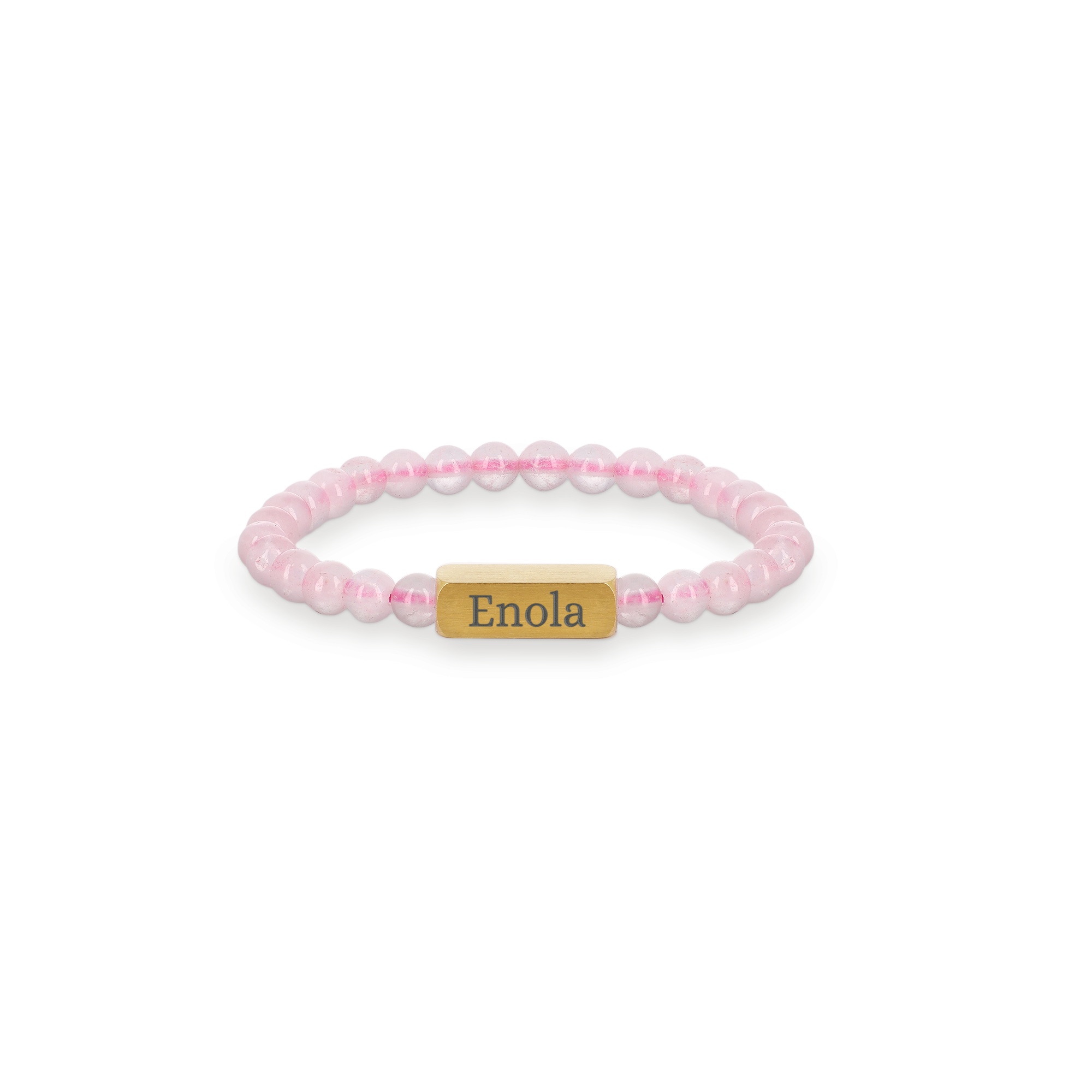 Bracelet quartz rose personnalisé pour les enfants