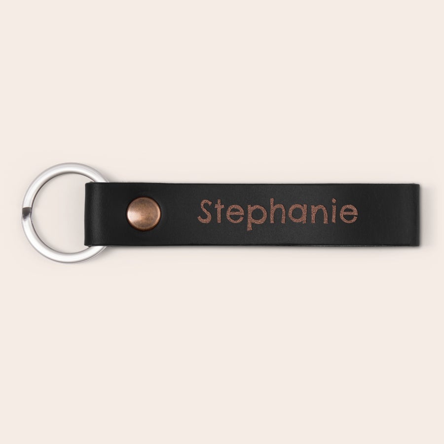 Personalised key ring - Leather Personalised key ring - Leather