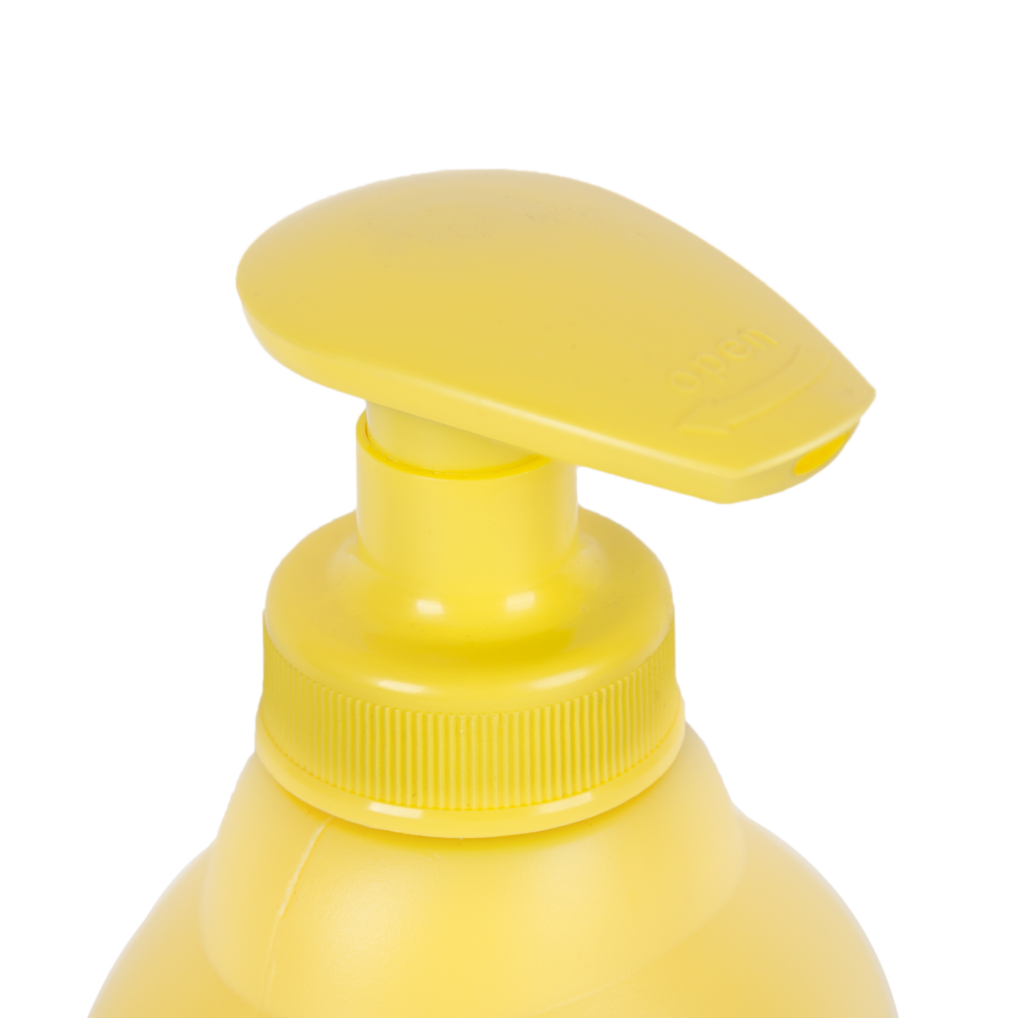 Gele Zwitsal wasgel fles met pompje, etiket gepersonaliseerd met naam. Een persoonlijke Zwitsal box is het allermooiste kraamcadeau met naam.