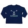 T-shirt bébé personnalisé - Manches longues - Bleu marine - 62/68