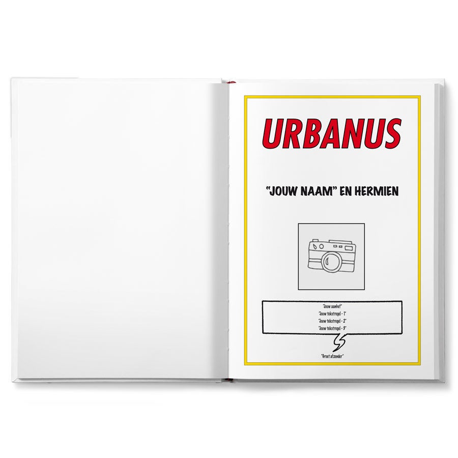 Boek "De avonturen van Urbanus" personaliseren