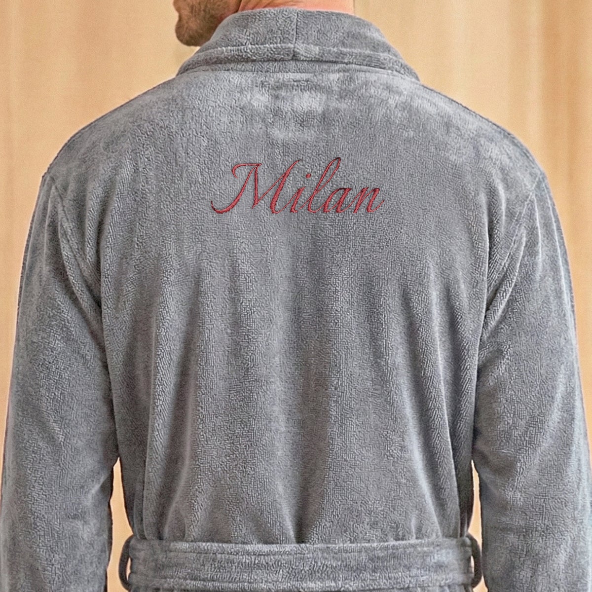 Badekåbe til mænd - Grå - S/M