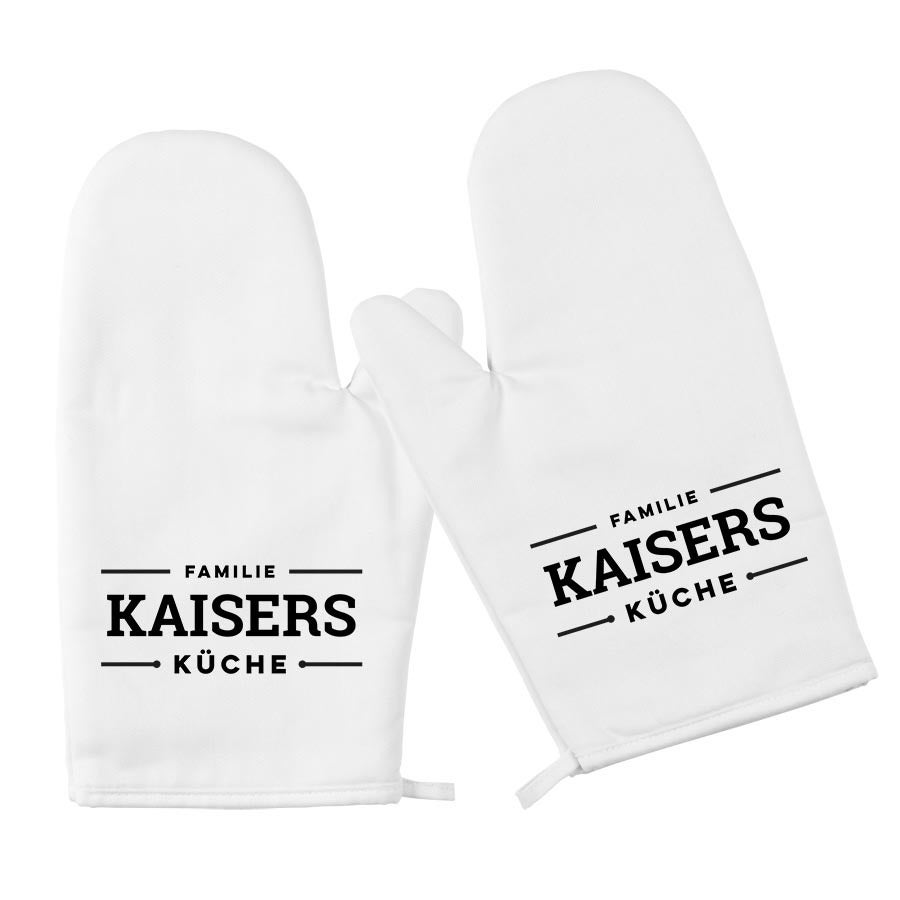 Ofenhandschuhe personalisieren - Set von 2