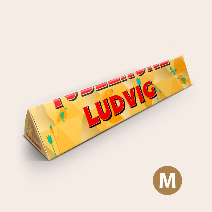 Toblerone Påskchoklad med namn och foto Personlig Toblerone med namn Ludvig och foto på förpackningen, perfekt som påskpresent eller istället för ett påskägg