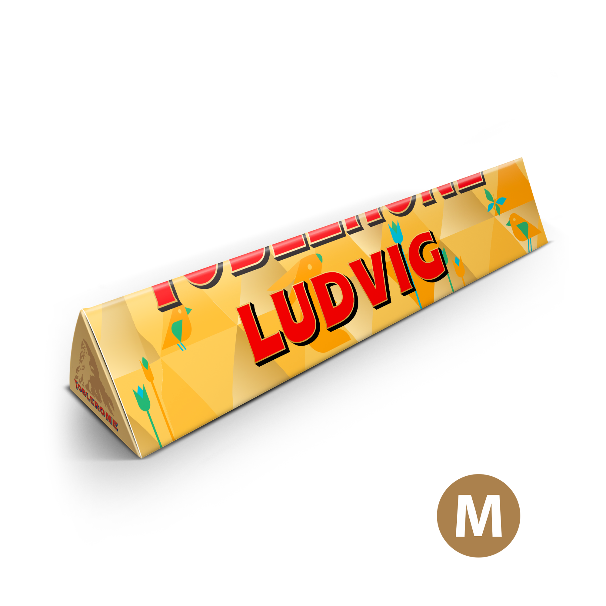 Toblerone Påskchoklad med namn och foto