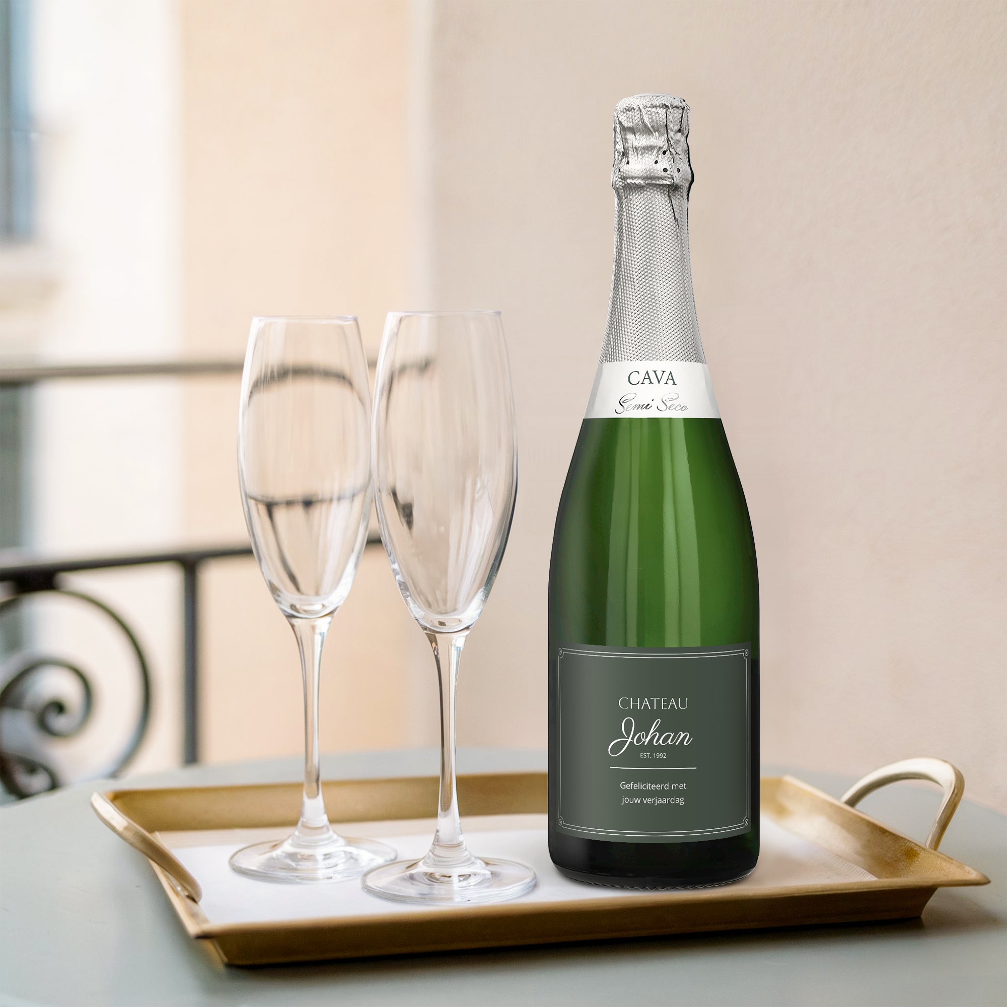 Cava met bedrukt etiket - Palau Semi Sec (750ml)