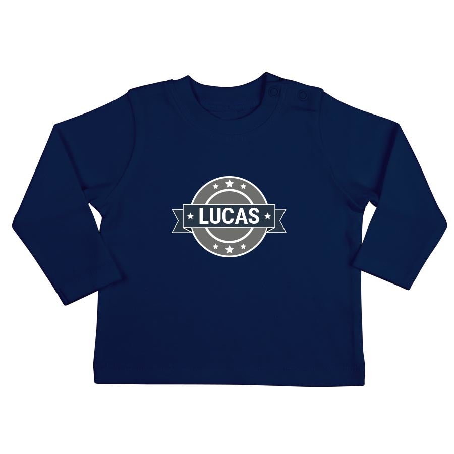 Maglietta neonato con stampa - Manica lunga - Blu - 62/68