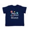 Baby T-Shirt - Kurzarm - Dunkelblau - 62/68