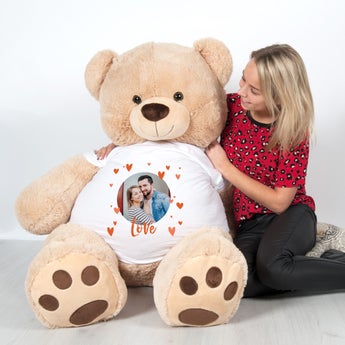 Product photo for Riesen Teddy mit Foto und Namen
