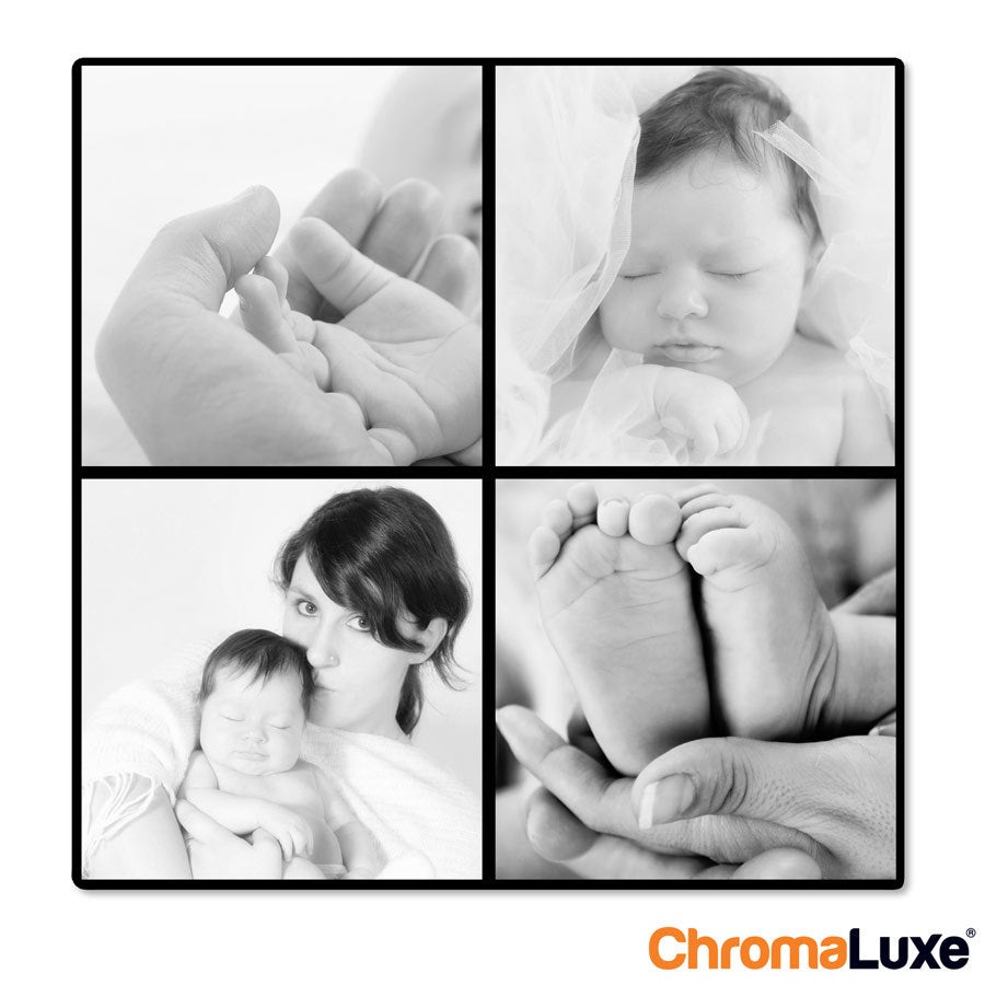 Insta collage - Photo sur aluminium - Chromaluxe blanc 20x20