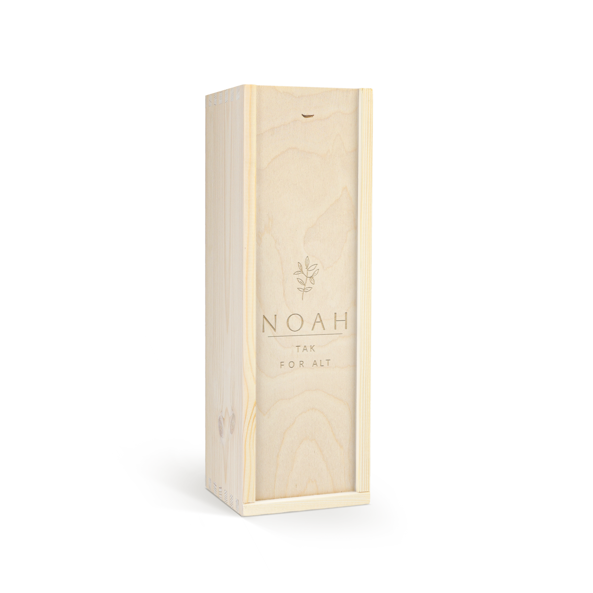 Ricard Pastis likør i indgraveret trææske med navn "NOAH" og "TAK FOR ALT" til dem du holder af