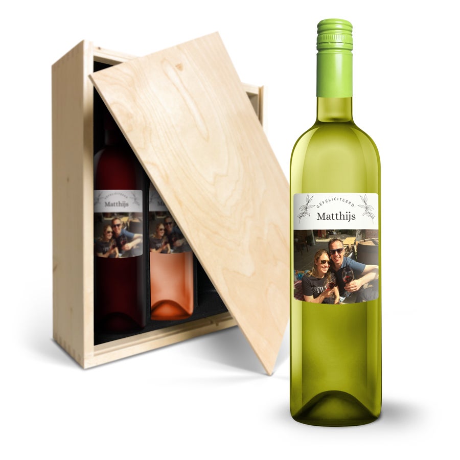 Wijnpakket met bedrukt etiket - Oude Kaap - Wit, rood en rosé