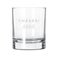 Engraved whiskey glass