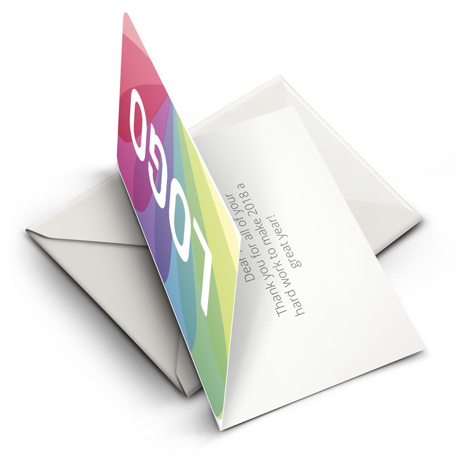 Business greeting cards with photo