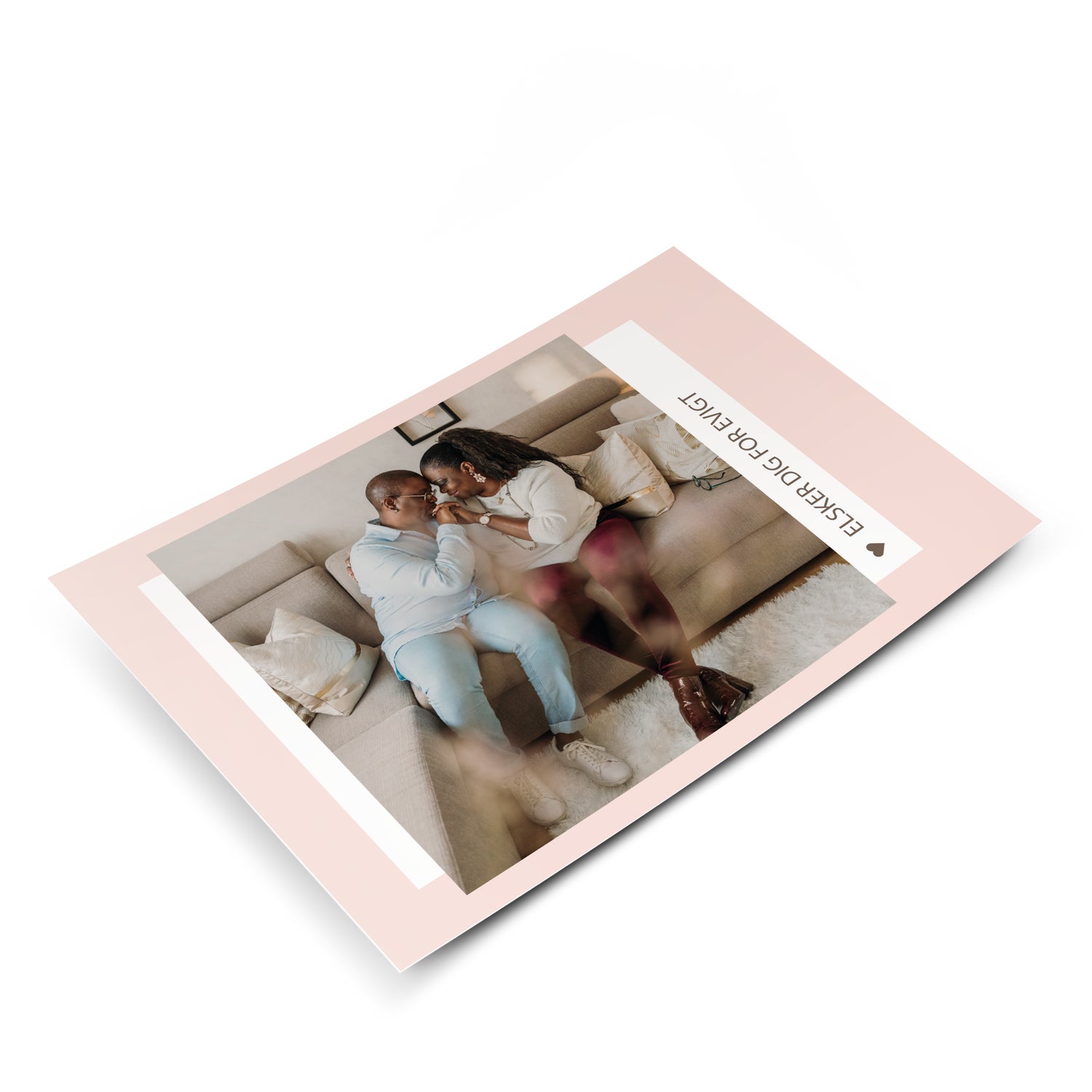 Personligt postkort med foto - Kærlighed