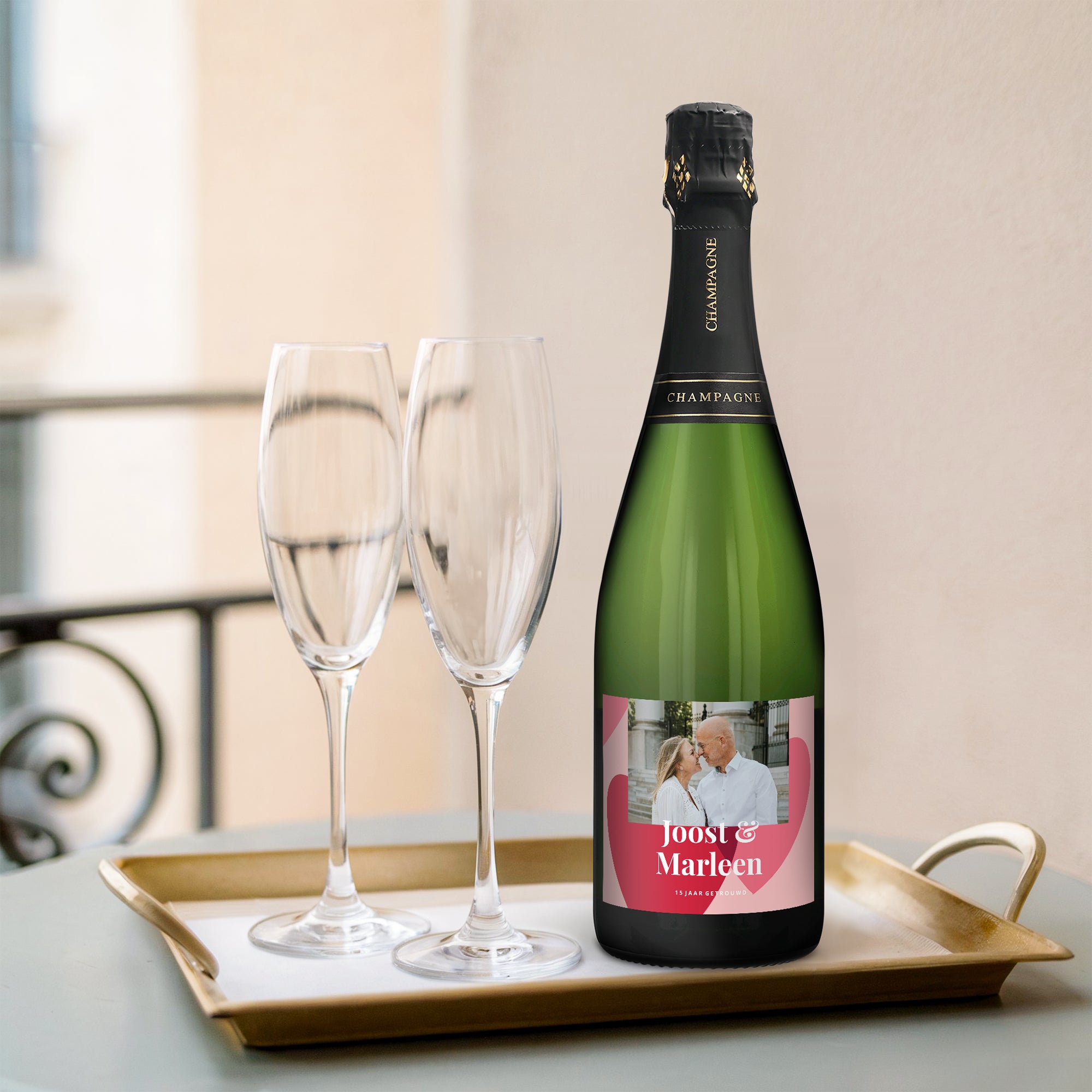 Champagne met bedrukt etiket - René Schloesser (750ml)