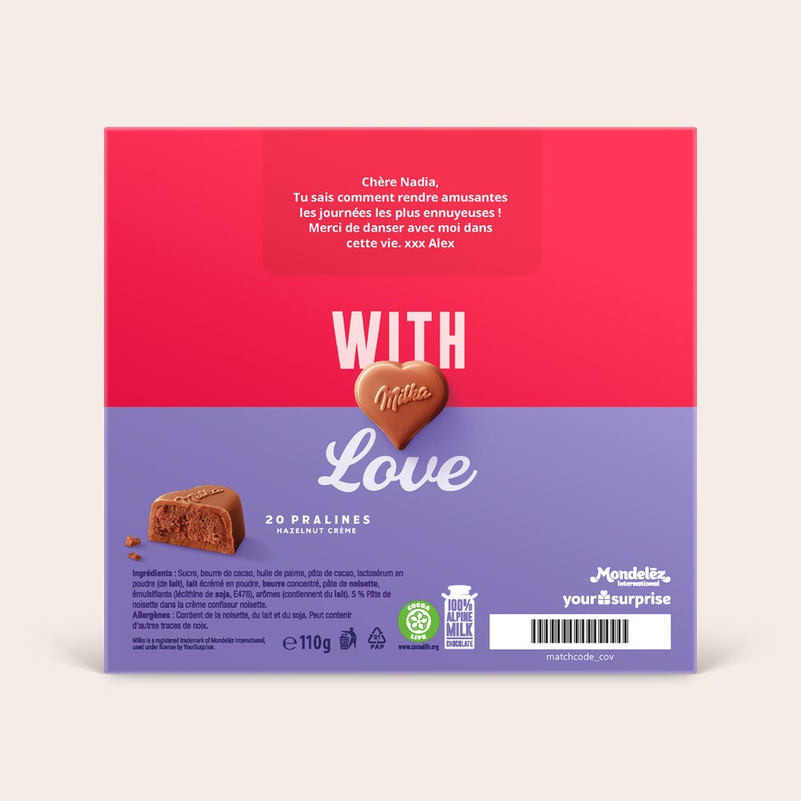 Coffret cadeau 3D Cœurs Milka Coffret cadeau 3D Cœurs Milka