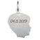 Engraved silver charm - Child's head - Boy