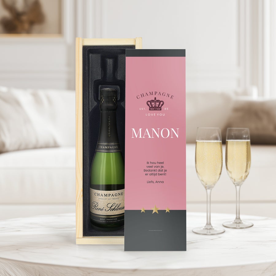 Champagne René Schloesser personaliseren (375ml) Champagne René Schloesser personaliseren (375ml)