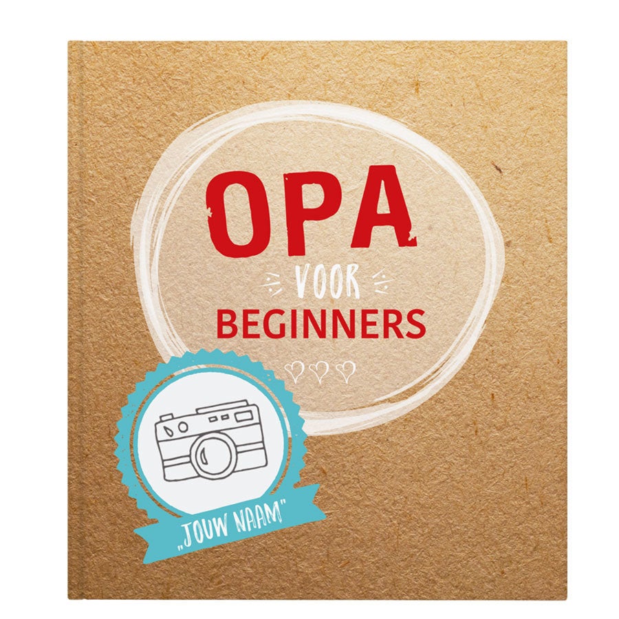 Boek met naam en foto's - Opa voor beginners (Hardcover)