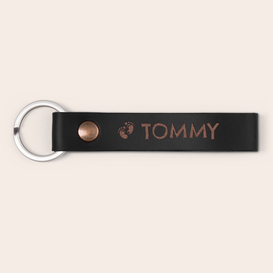 Personalised key ring - Leather Personalised key ring - Leather