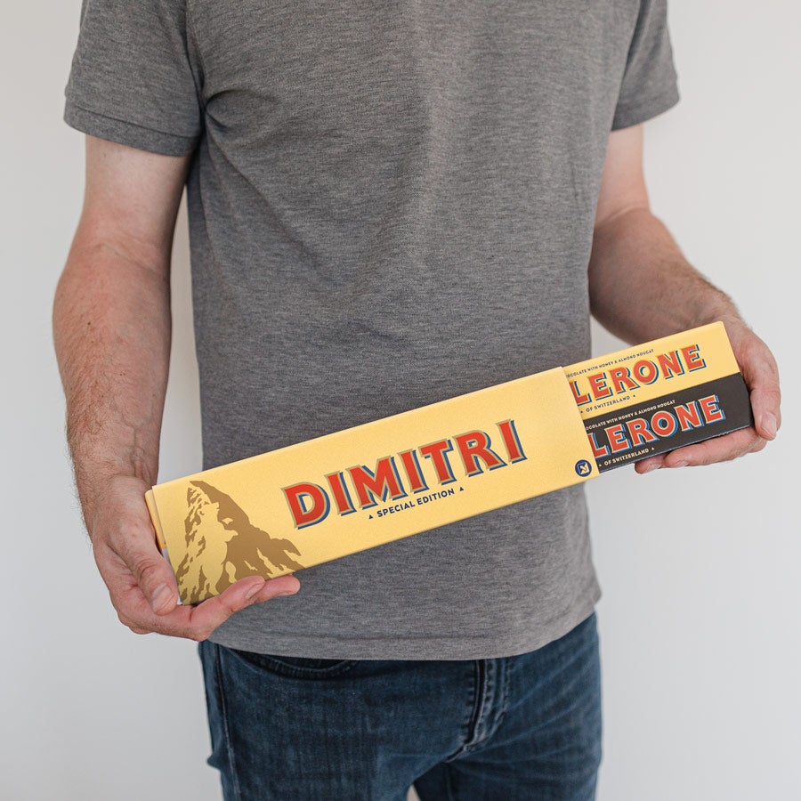 Méga Toblerone personnalisé avec nom et photo - XL Méga Toblerone personnalisé avec nom et photo - XL