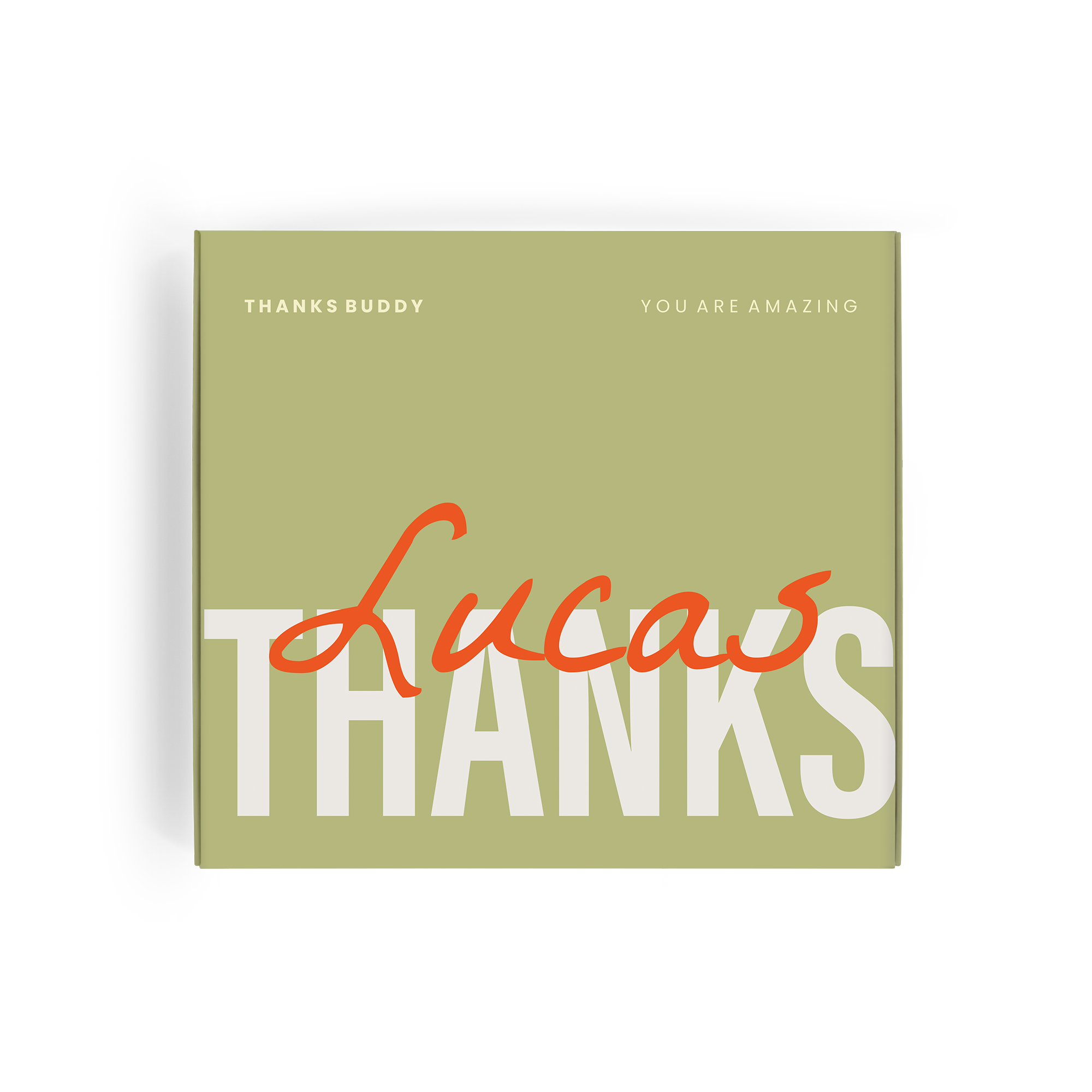 Coffret cadeau de chaussettes personnalisé avec le nom Lucas et les mots Thanks Buddy, You Are Amazing, idéal pour homme, 2 paires de chaussettes de taille 39/42.