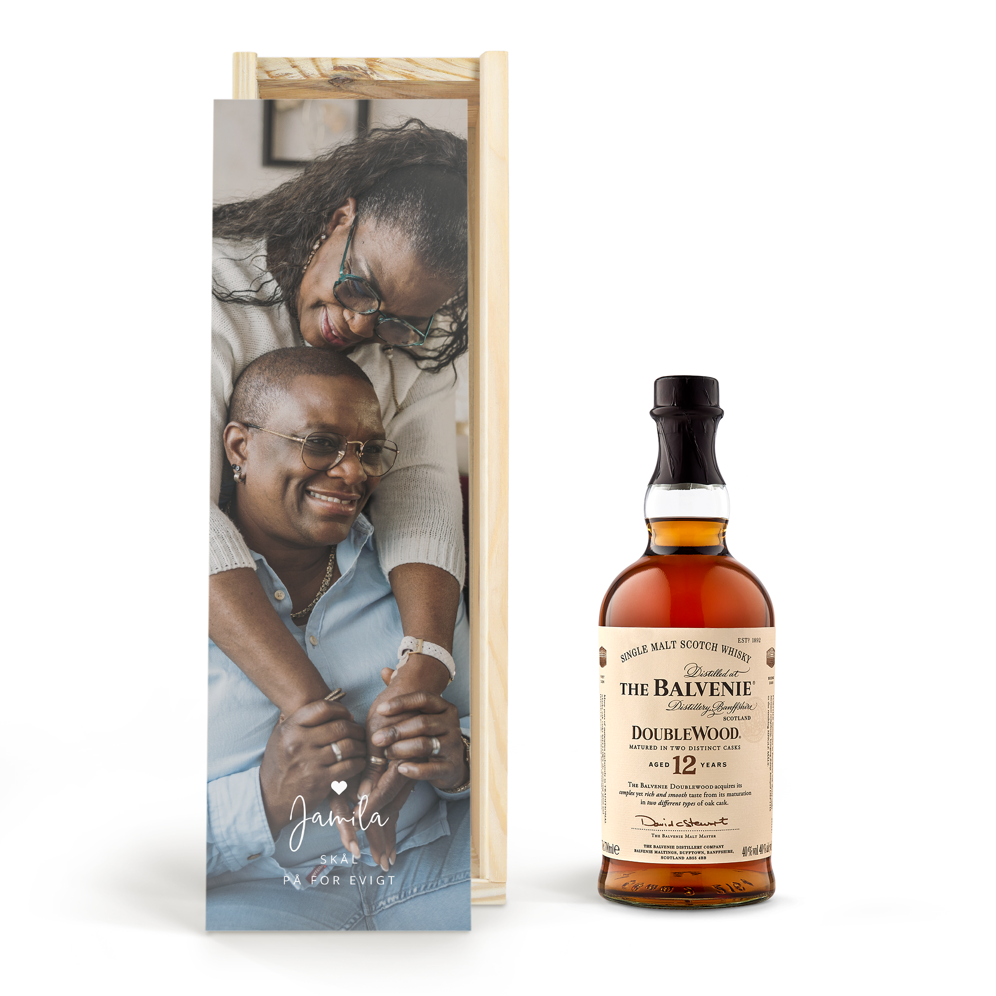 Whiskey i personlig trækasse - The Balvenie