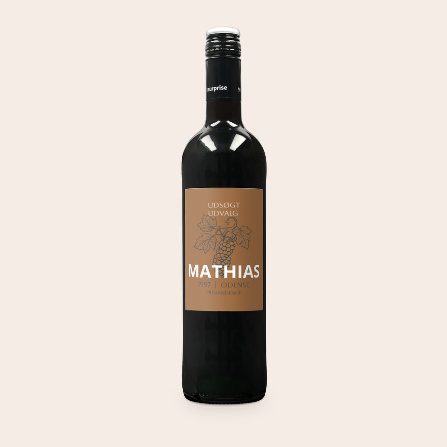 Rødvin med personlig etikette - Maison de la Surprise Merlot Rødvin med personlig etikette - Maison de la Surprise Merlot