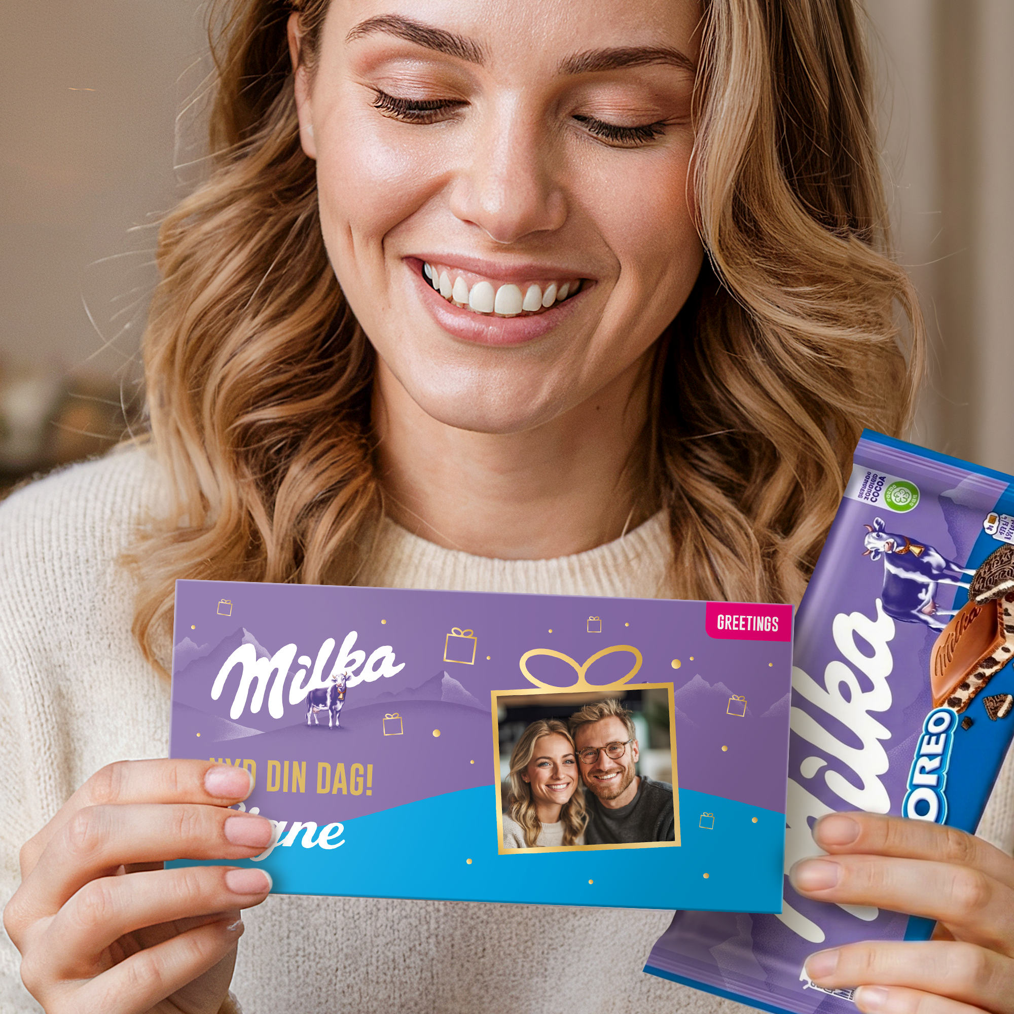 Personligt Milka-chokoladekort