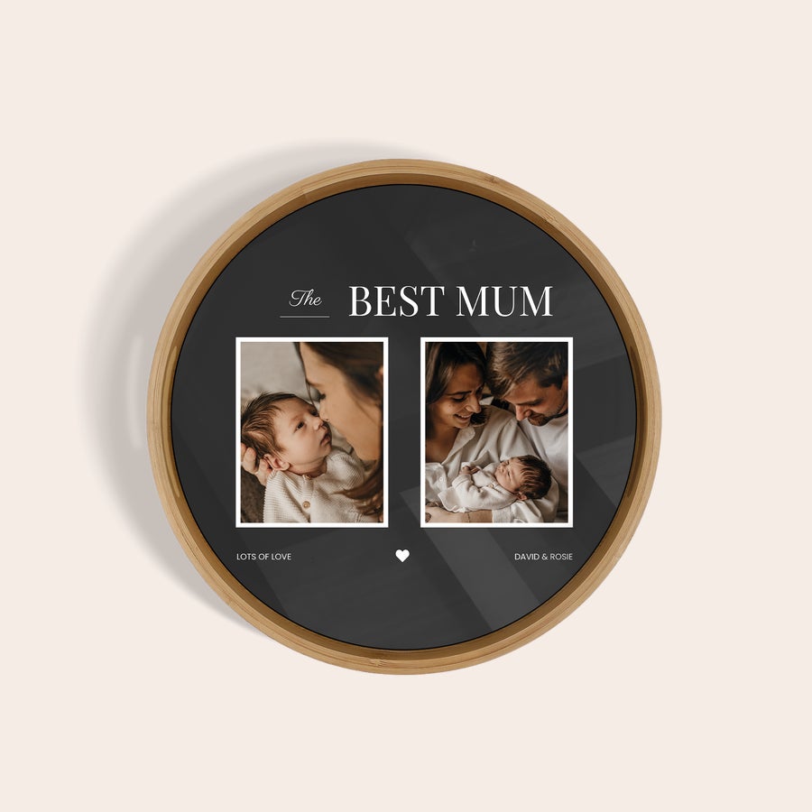Personalised serving platter - Round Personalised serving platter - Round