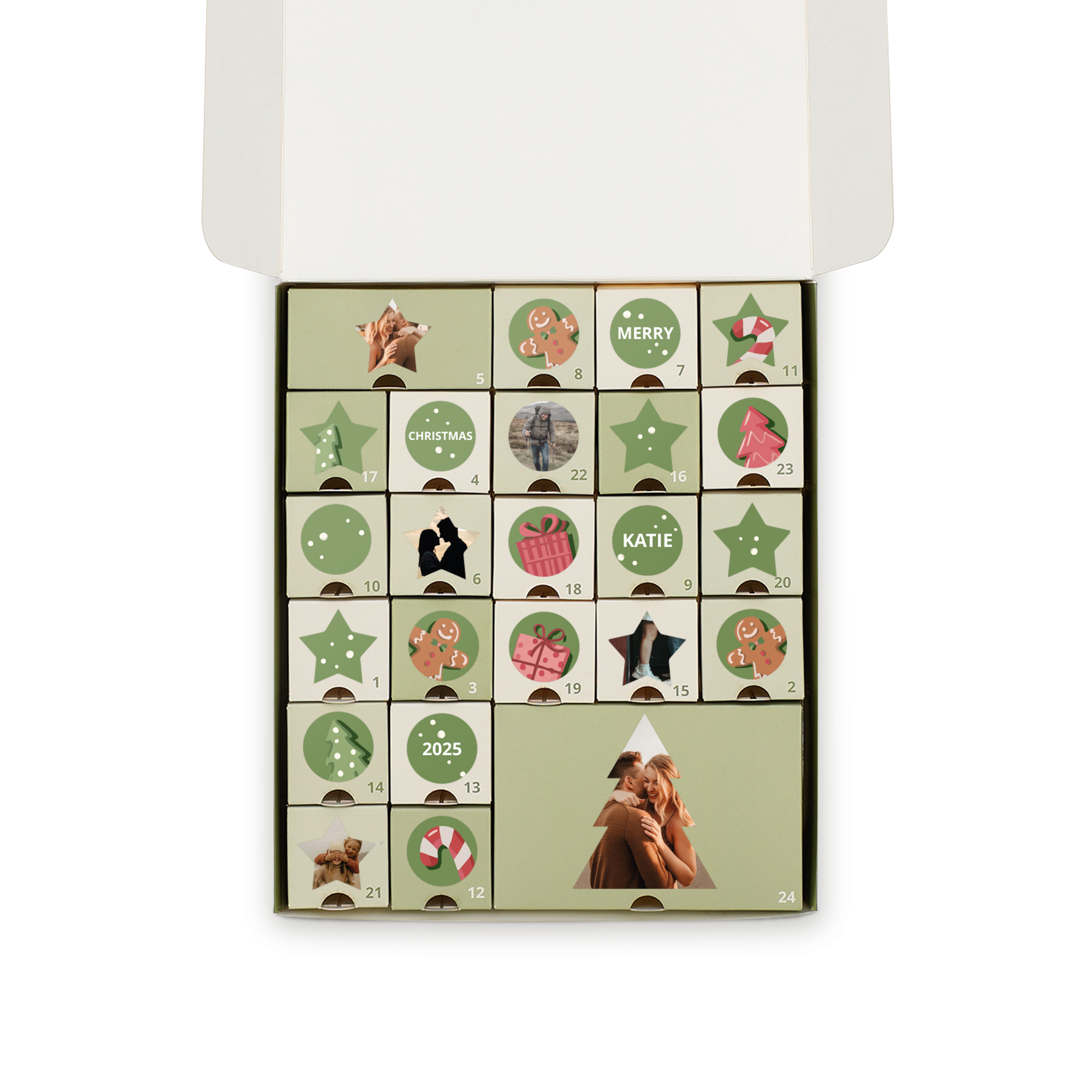 Calendar de Advent personalizat DIY - S - 19 x 22 x 4,1 cm