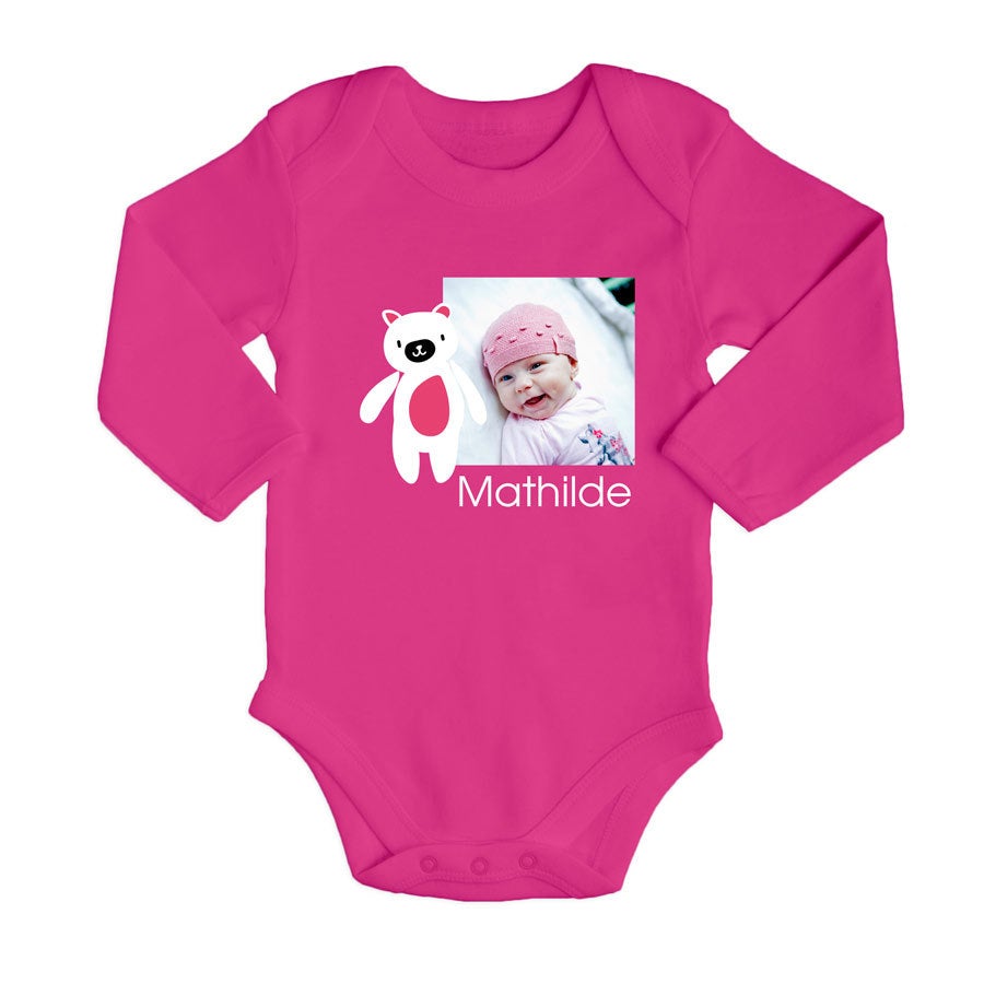 Body bébé - Manches longues - Fuchsia - 62/68