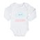 Personalizowane Body niemowlęce z długim rękawem - białe (50/56)