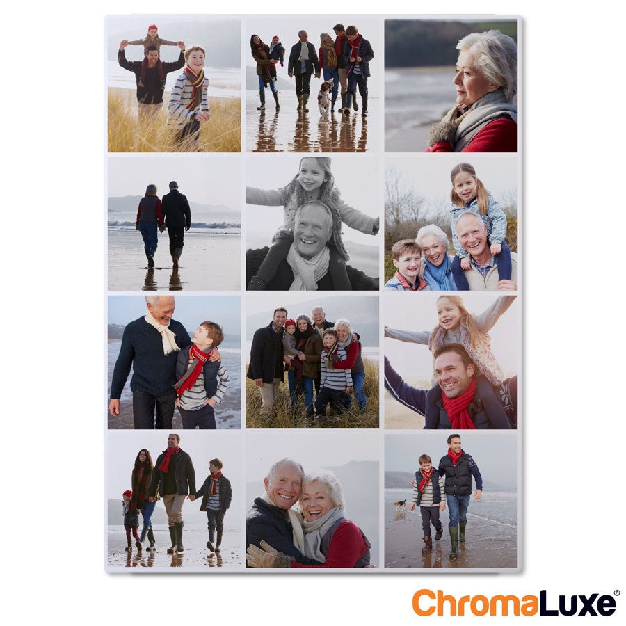 Collage di foto Instagram Collage fotografico Instagram personalizzato su alluminio con le tue foto Instagram, che mostra una famiglia felice