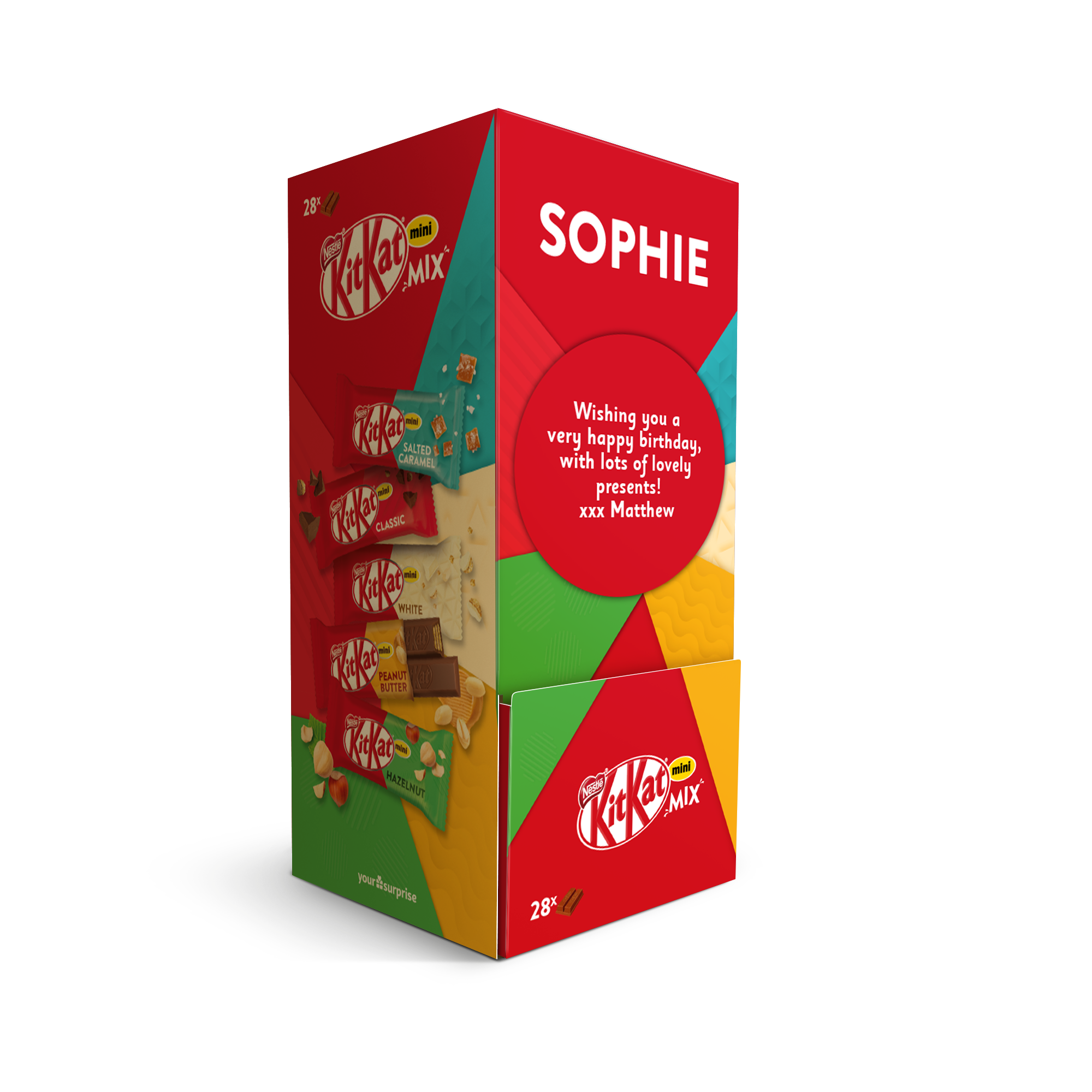 Caja de regalo personalizada con KitKat Mini Mix