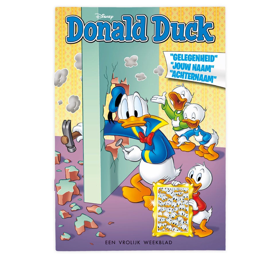 Donald Duck - Tijdschrift met naam en foto