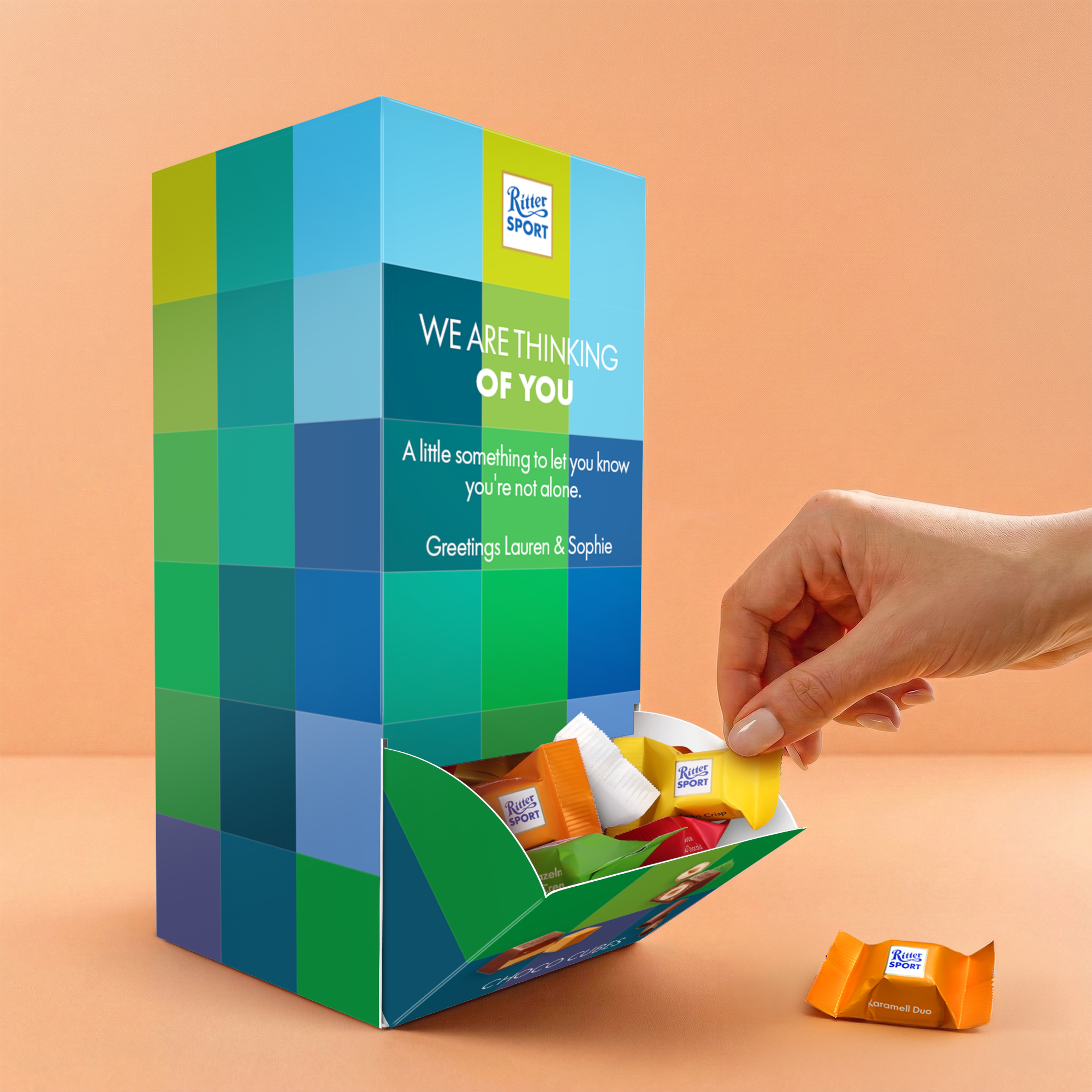 Personalised Ritter Sport Mini Mix Dispenser