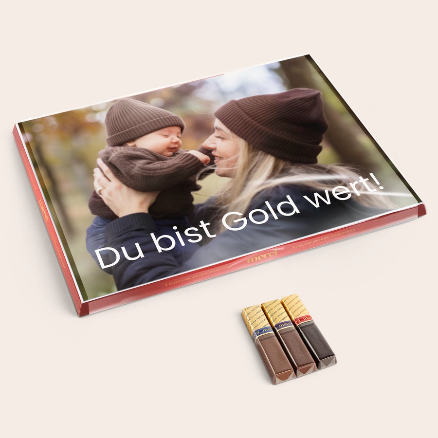 Personalisierte Merci Schokolade - Mit Grußkarte Personalisierte Merci Schokolade - Mit Grußkarte