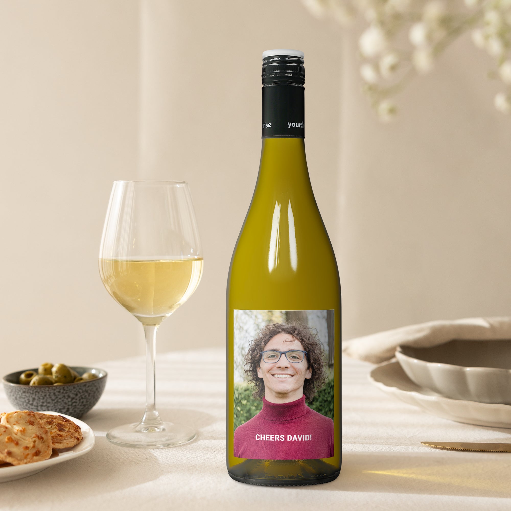 Wine gift set with personalised label - Maison de la Surprise - Merlot & Chardonnay