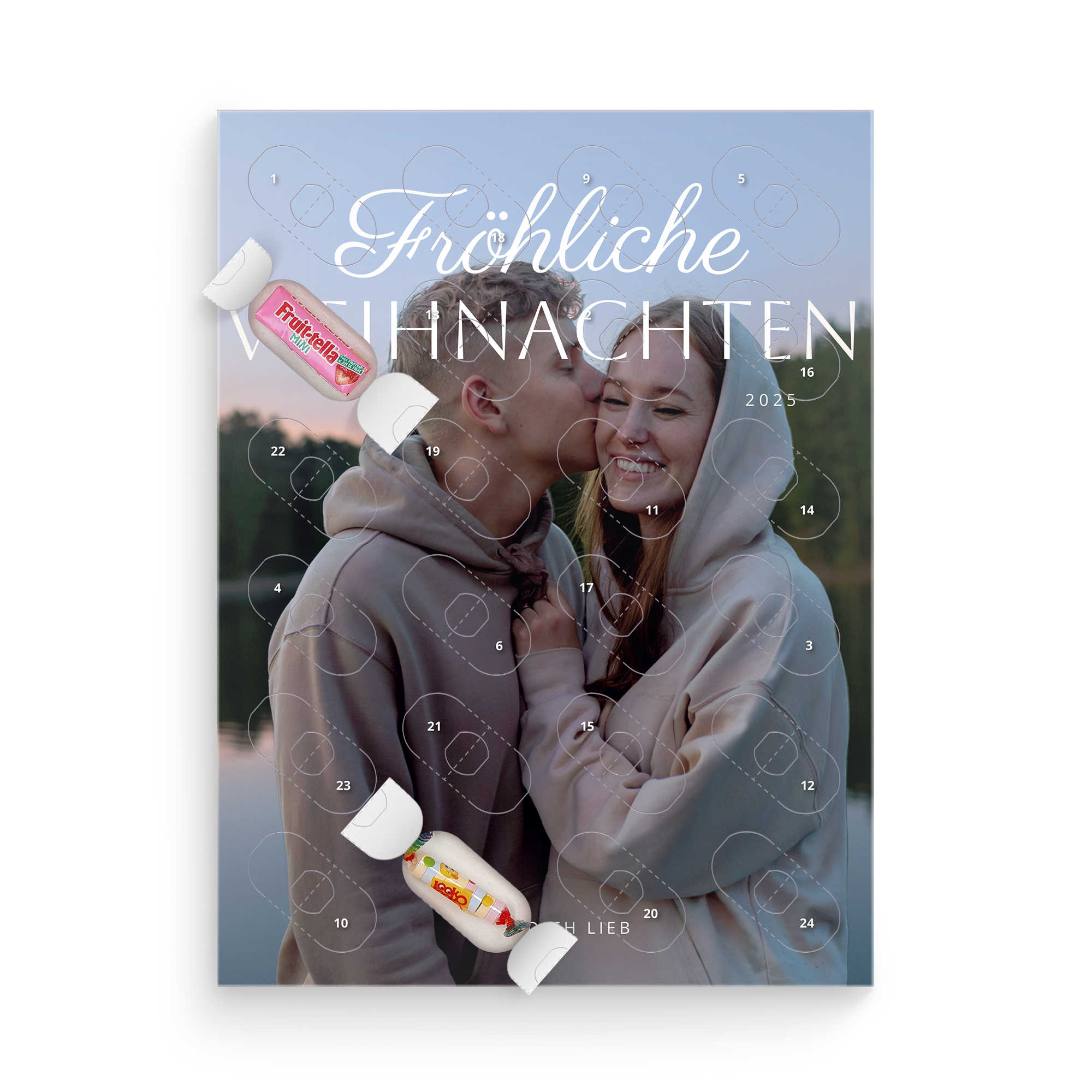 personalisierter Süßigkeiten-Adventskalender